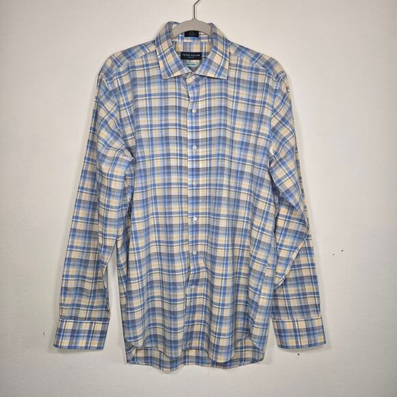 Peter Millar Men's Long Sleeve Summer Chambray Button Down Shirt. Size Large. - Picture 1 of 6